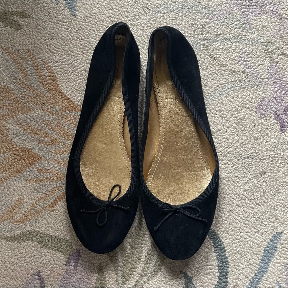 J Crew suede ballet flats size 8
